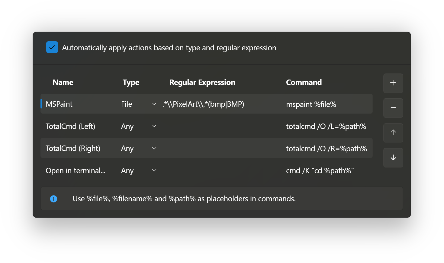EverythingToolbar 自定义打开命令